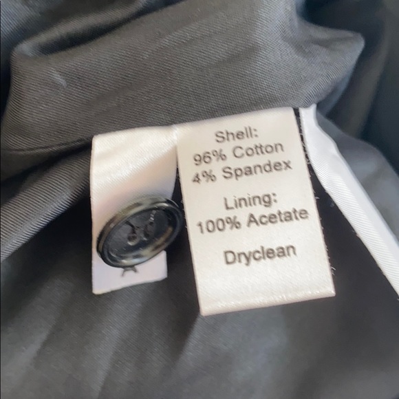 LOFT Charcoal Grey Pinstriped Skirt, Size 8 - Picture 7 of 7